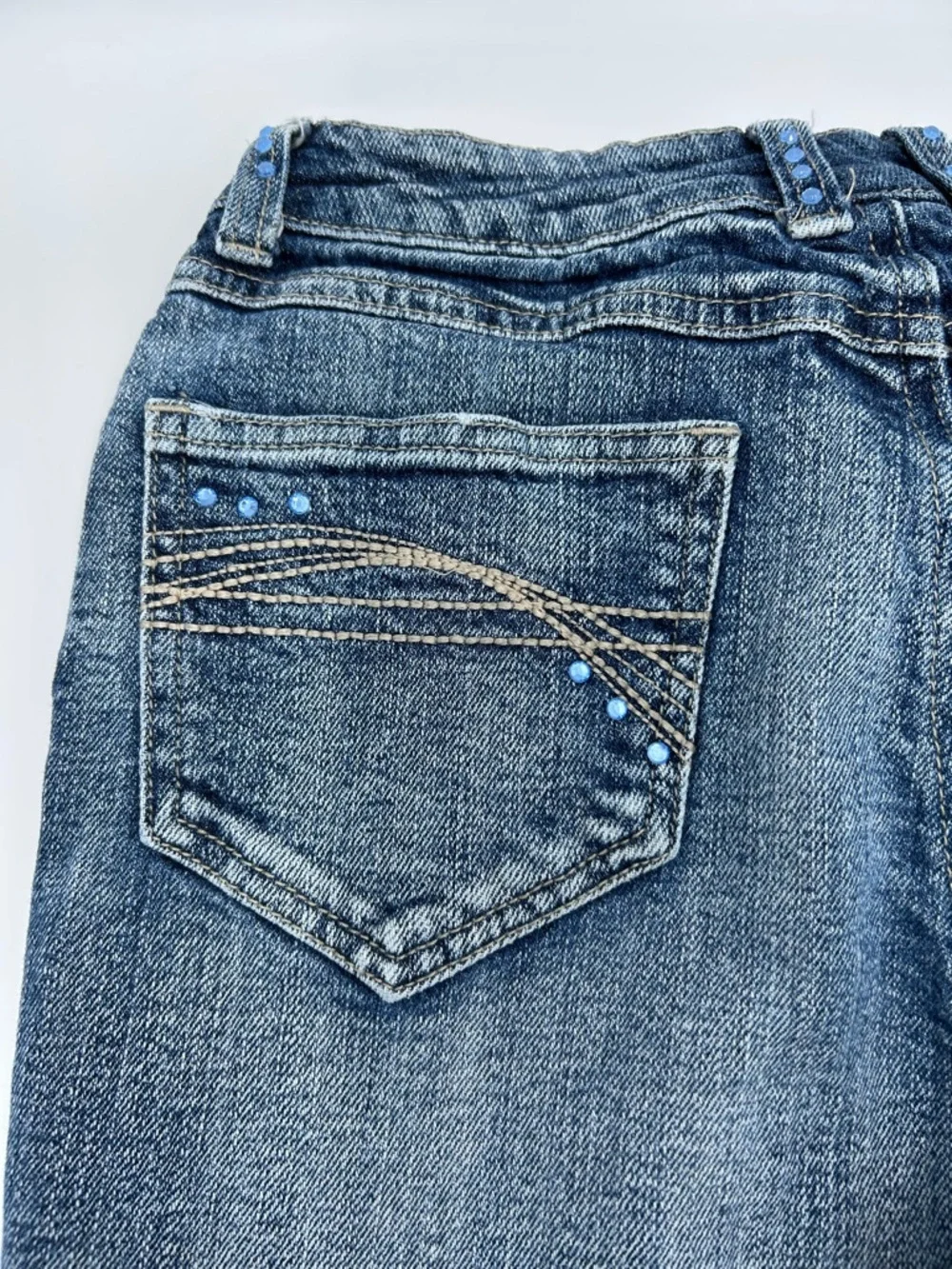 Justice Blue Embellished Flare Jeans 12reg
